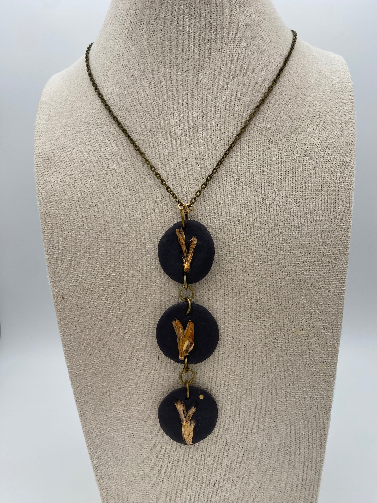 Golden leaf ketting met hanger