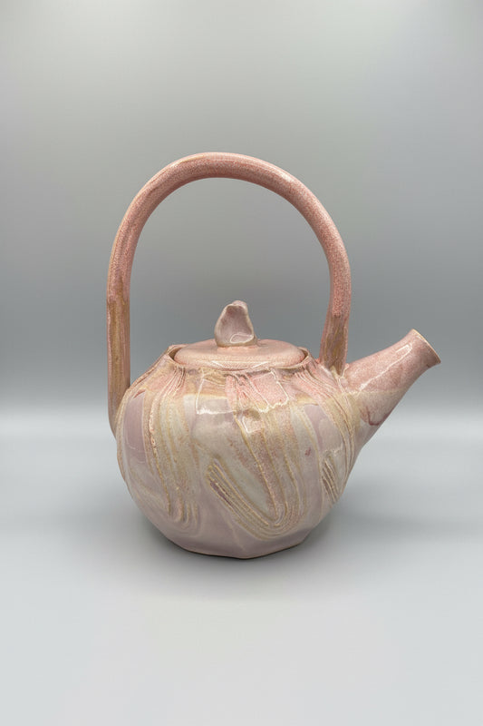 Theepot roos/paars one of a kind