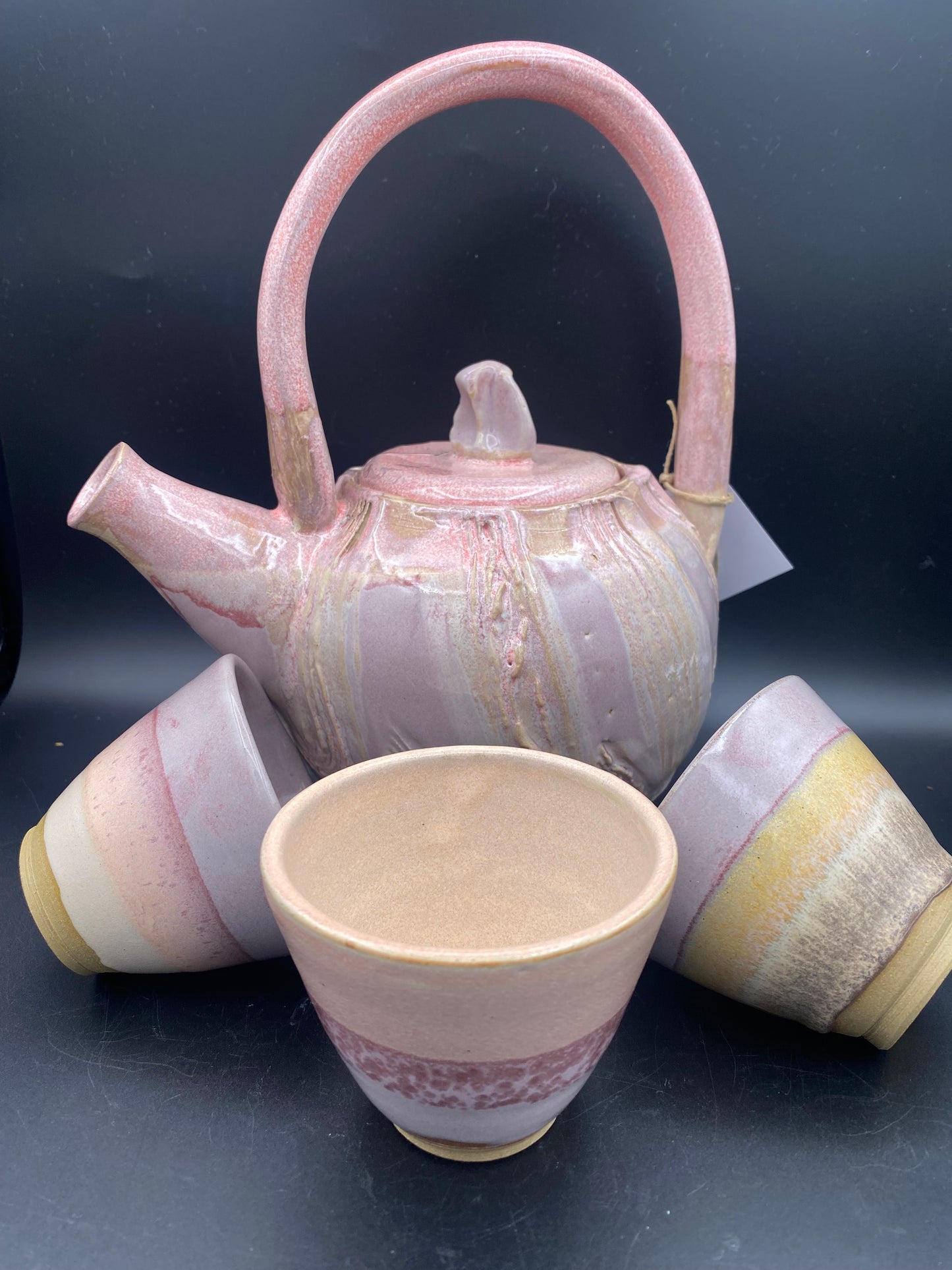 Theepot roos/paars one of a kind