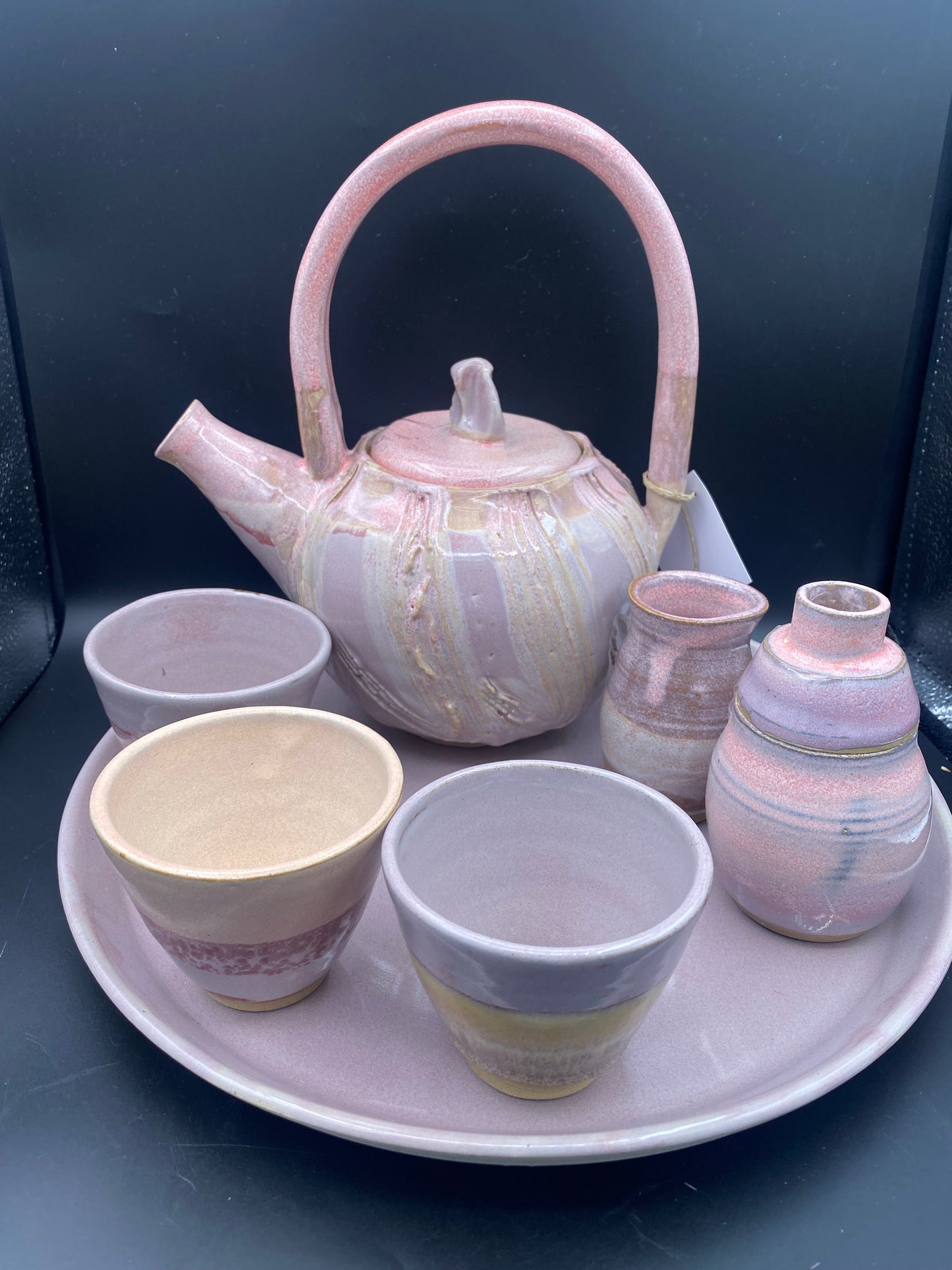 Theepot roos/paars one of a kind