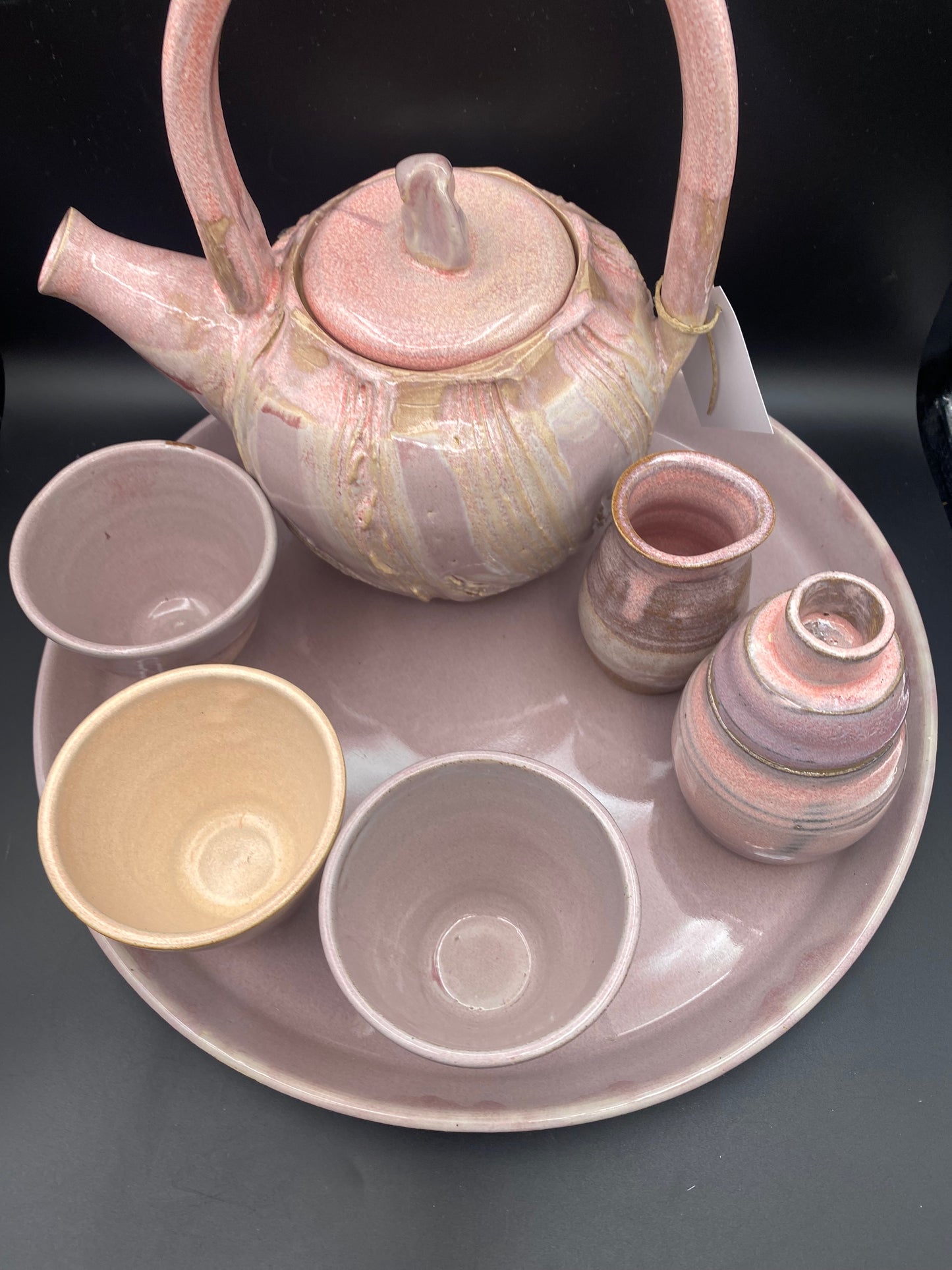 Theepot roos/paars one of a kind