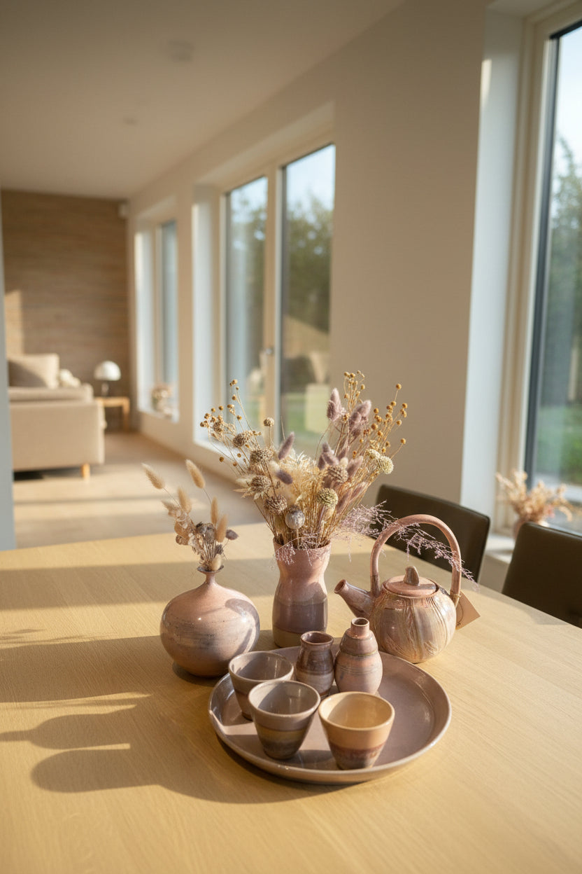 Theepot roos/paars one of a kind