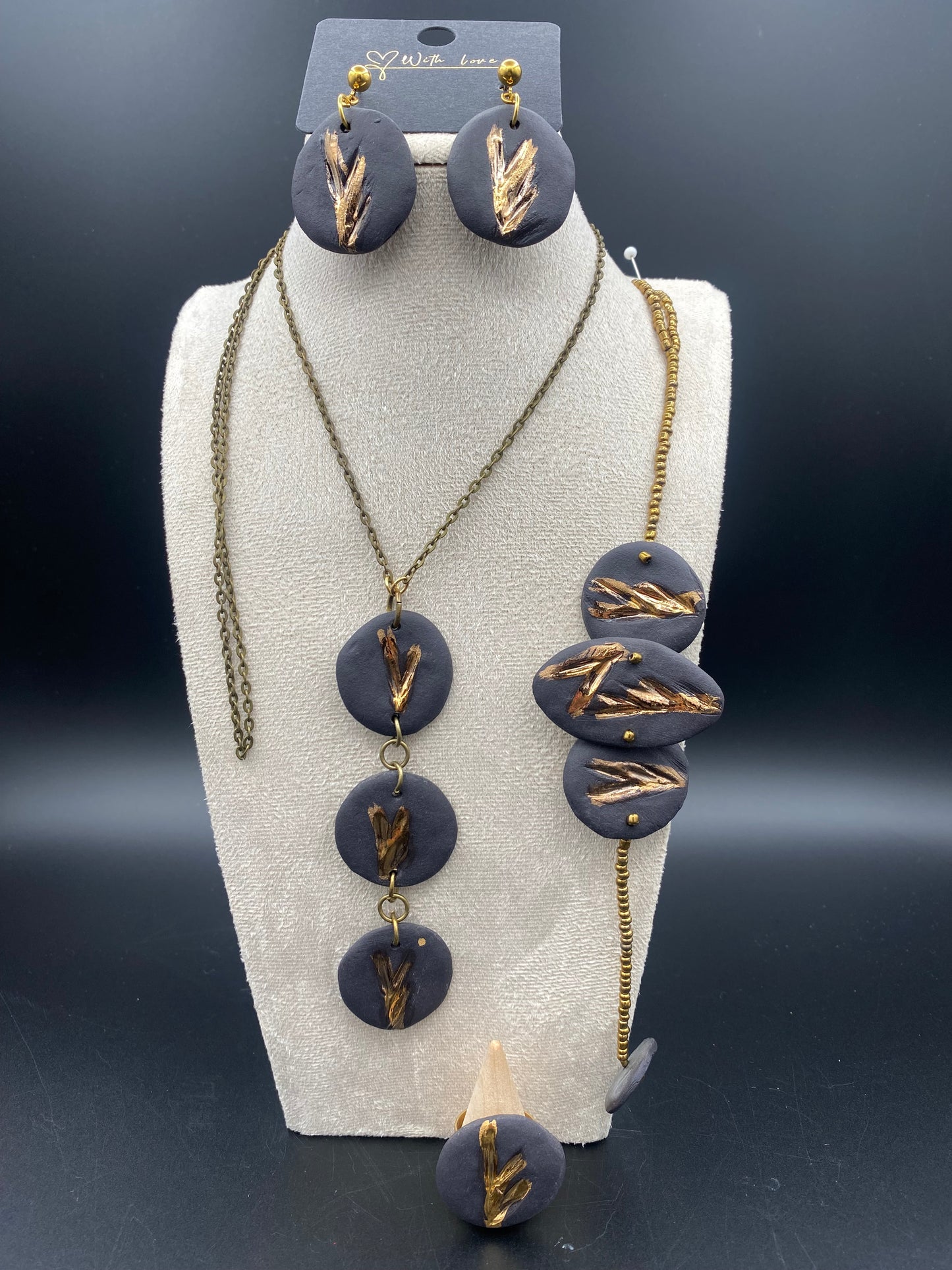 Golden leaf ketting met hanger