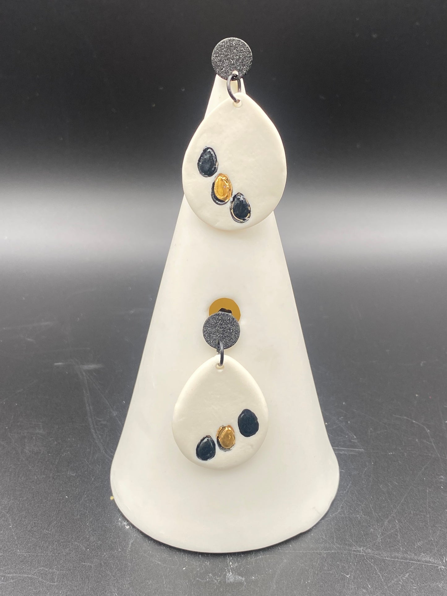 Black and Gold on White