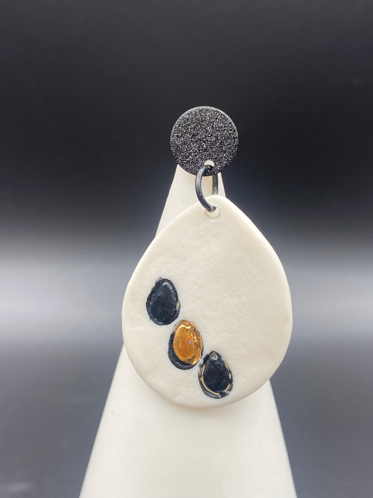 Black and Gold on White